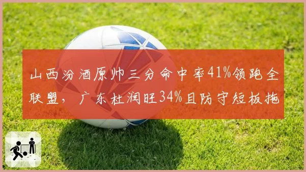 山西汾酒原帅三分命中率41%领跑全联盟，广东杜润旺34%且防守短板拖累体系